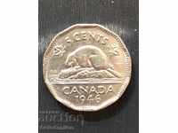 Канада- 5 цента 1946