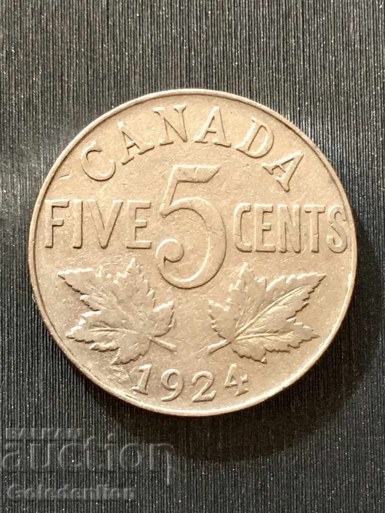 Canada- 5 cents 1924