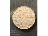 Канада- 5 цента 1924