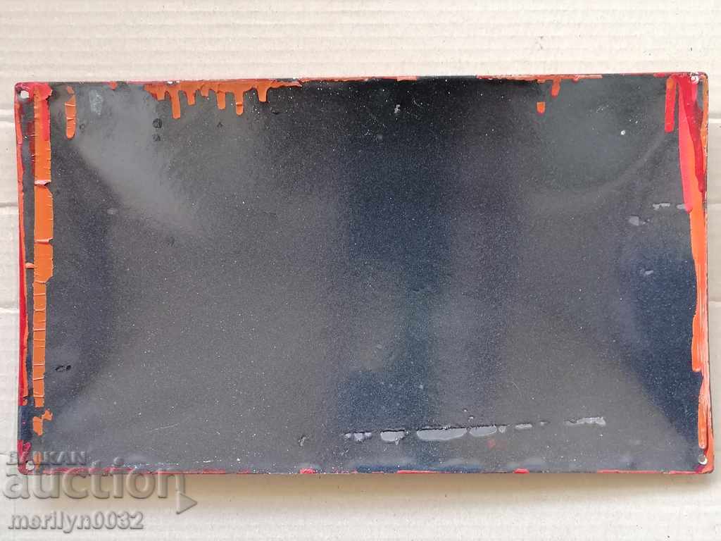 Delivery of Enamelled plate plate NRB