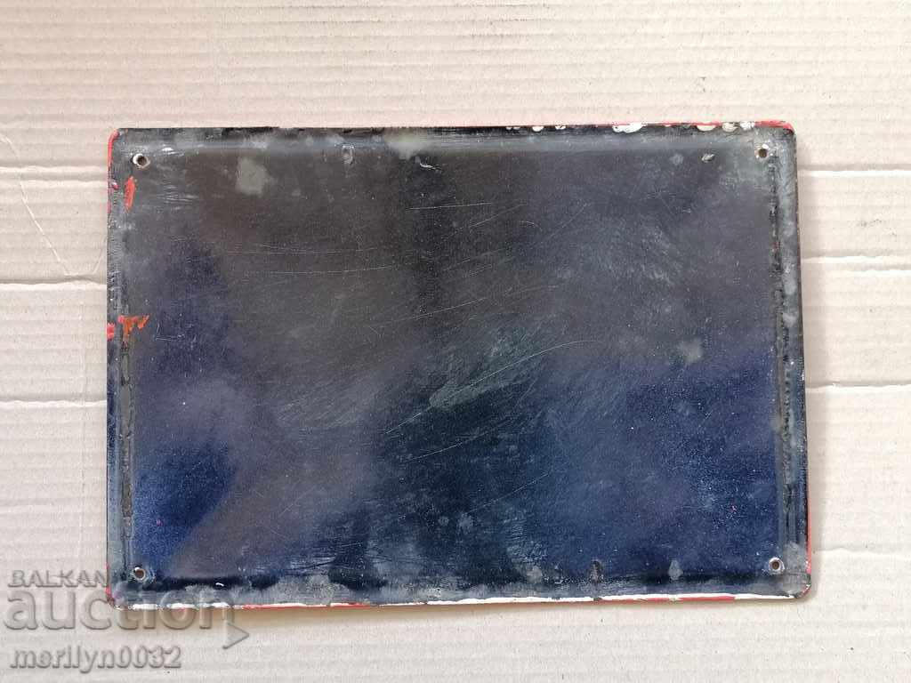 Auction Enamelled plate plate NRB Auction Enamelled plate plate NRB