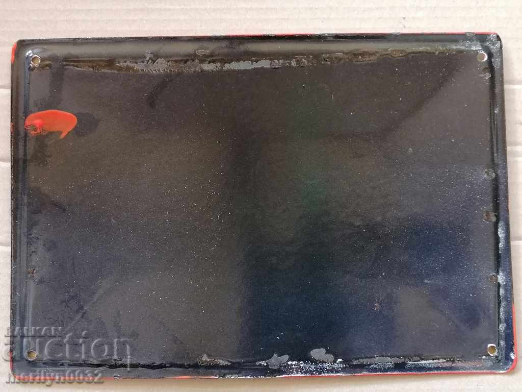 Auction Enamelled plate plate NRB Auction Enamelled plate plate NRB