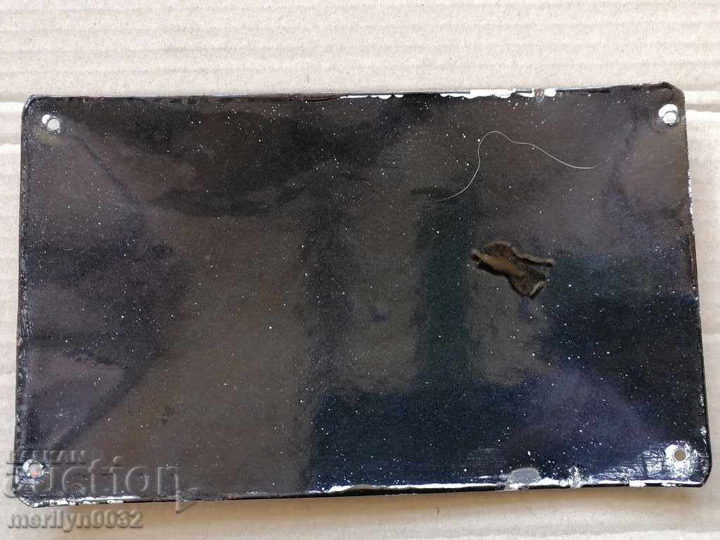 Delivery of Enamelled plate, plate 20/12 cm Kingdom of Bulgaria Delivery of Enamelled plate, plate 20/12 cm Kingdom of Bulgaria