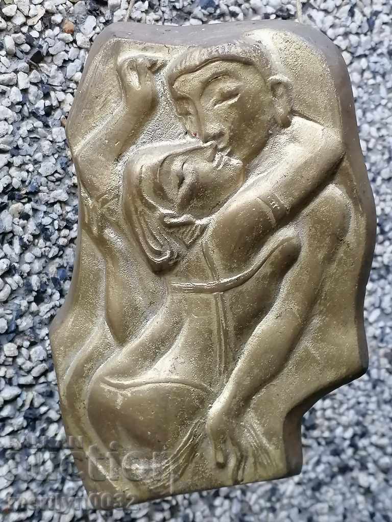 Ornamente metalice turnate figura basorelief din bronz Ornamente metalice turnate figura basorelief din bronz