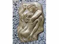 Metal ornaments cast figure bas-relief bronze