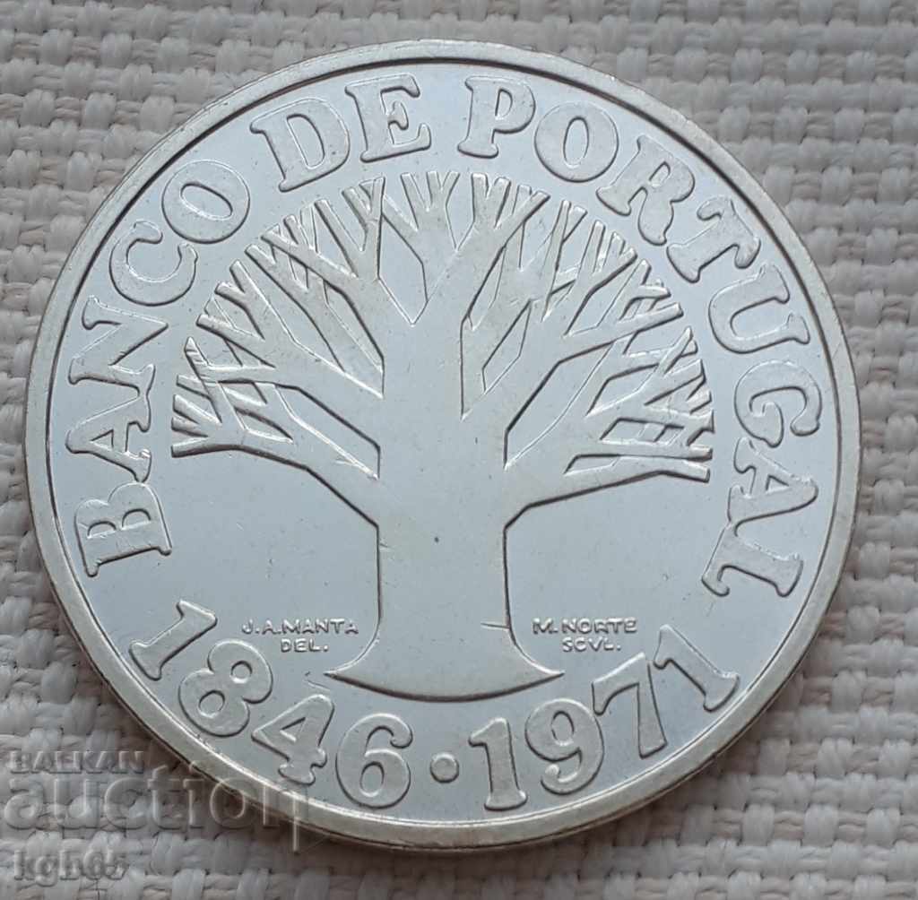 50 ескудо 1971 г. Португалия. Рядка монета.