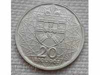 20 Escudos 1966 Portugal. Rare coin