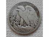50 цента 1943 г. САЩ . Сребърна монета.