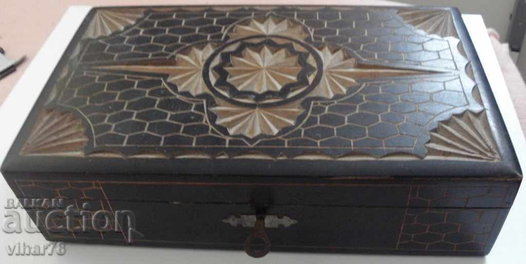 Old wooden box with key with price 99.99 BGN | € 51.12