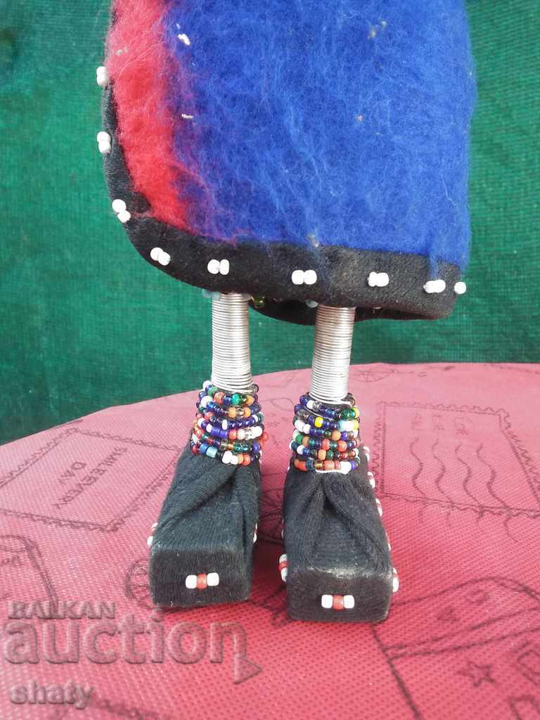 An old mannequin doll. African handmade art. - 5