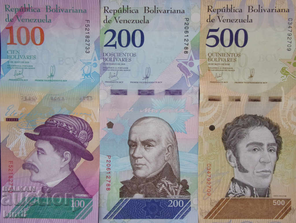 Licitație Bancnote Lot Venezuela 2018 UNC