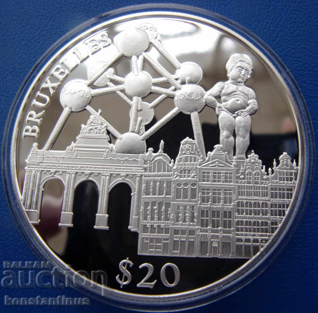 Λιβερία 20 $ 2000 Silver'999 PROOF UNC