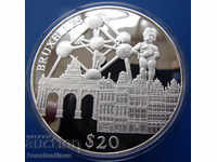 Λιβερία 20 $ 2000 Silver'999 PROOF UNC