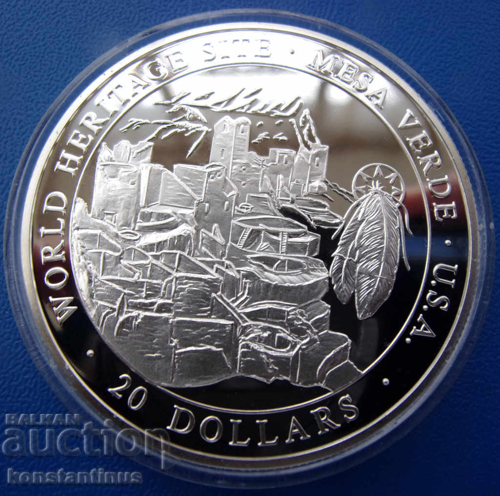 Λιβερία 20 $ 2000 Silver'999 PROOF UNC