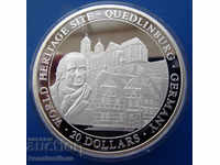 Liberia $ 20 2001 Silver'999 PROOF UNC