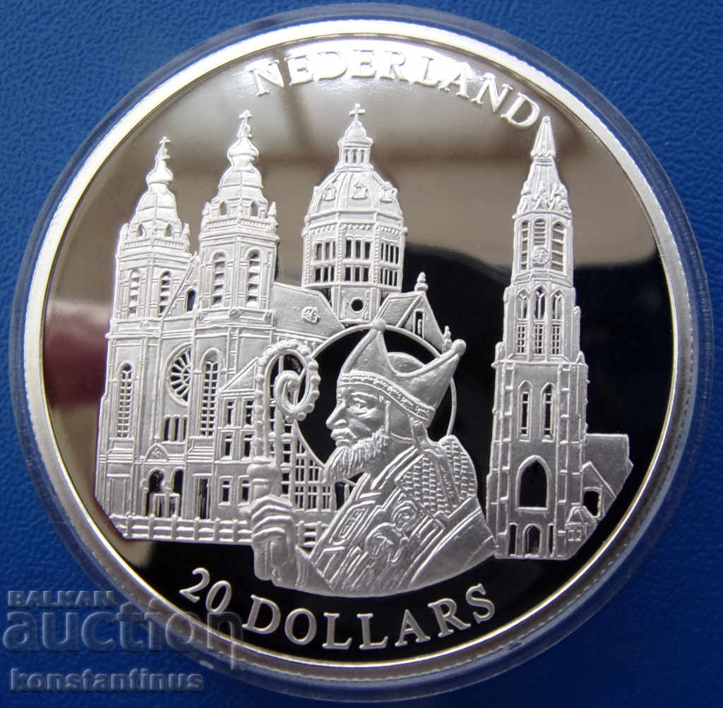 Liberia $ 20 2001 Silver'999 PROOF UNC