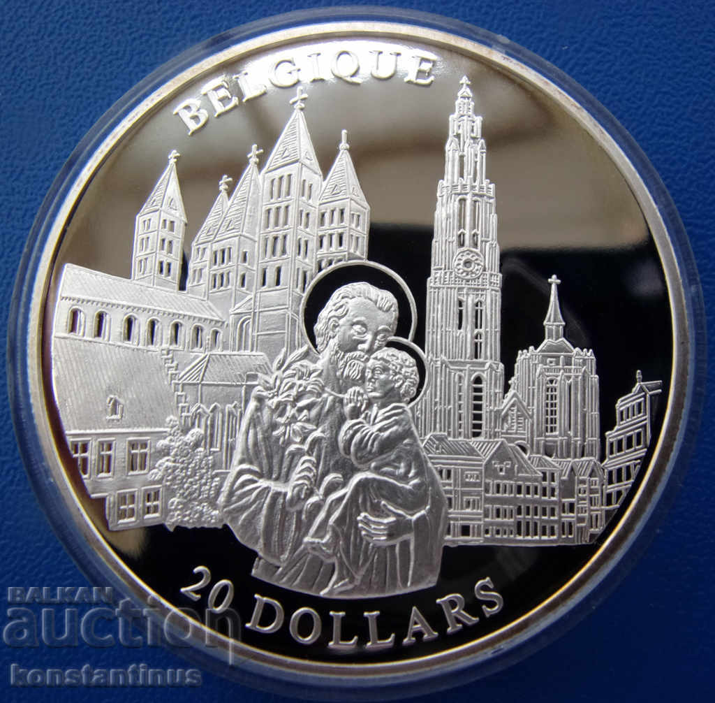 Liberia $ 20 2001 Silver'999 PROOF UNC