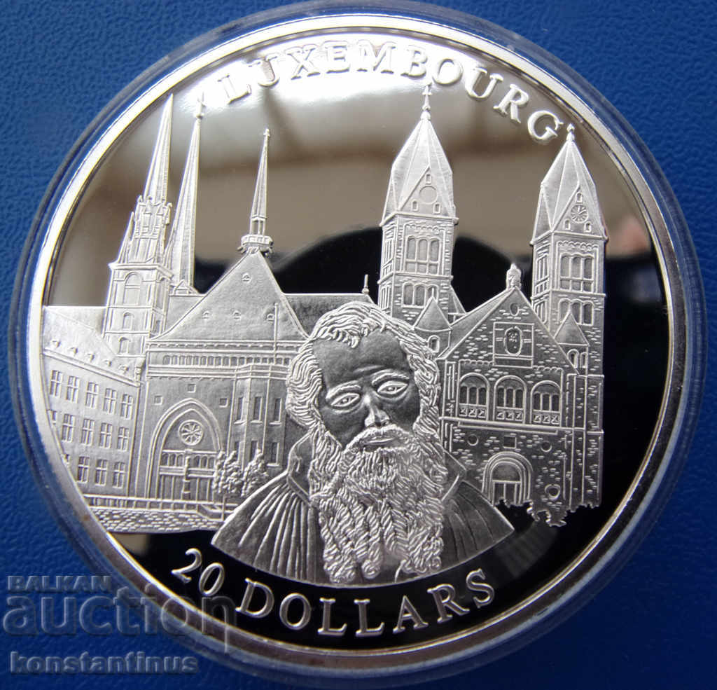 Liberia $ 20 2001 Silver'999 PROOF UNC