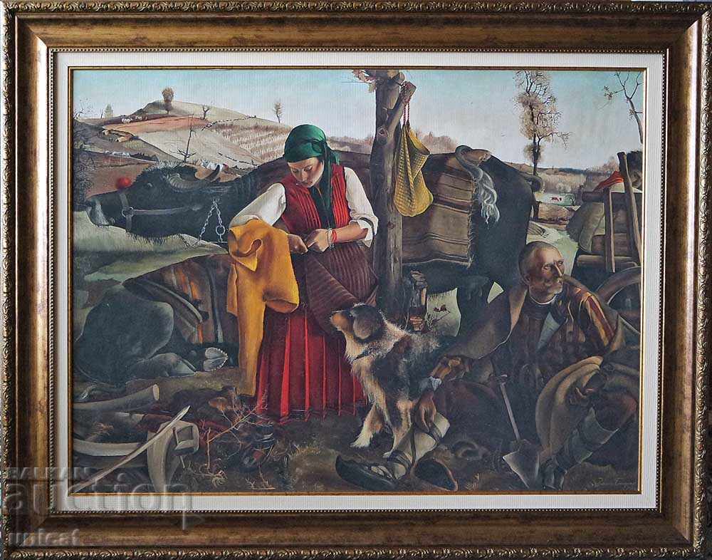 Zlatyu Boyadzhiev „După arat” 1942, pictură