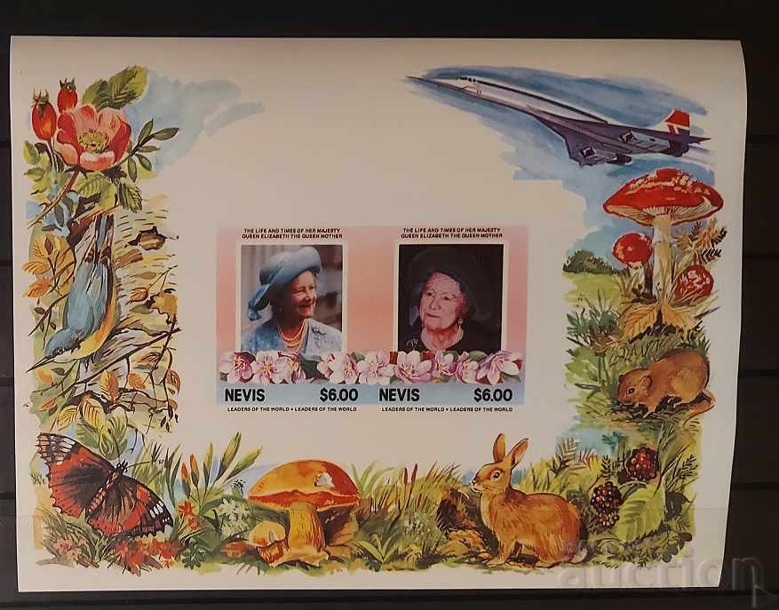 Невис 1985 Личности/Кралица Елизабет/Птици/Цветя MNH