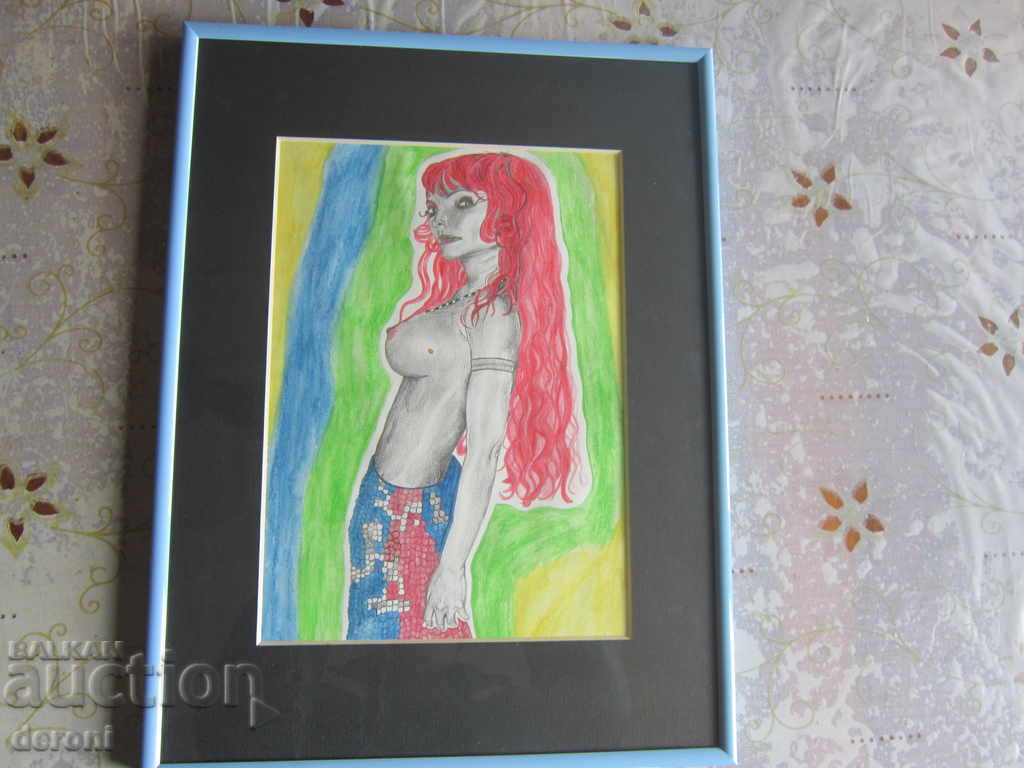 Old painted picture erotica with price 220.00 BGN | € 112.48 Old painted picture erotica with price 220.00 BGN | € 112.48