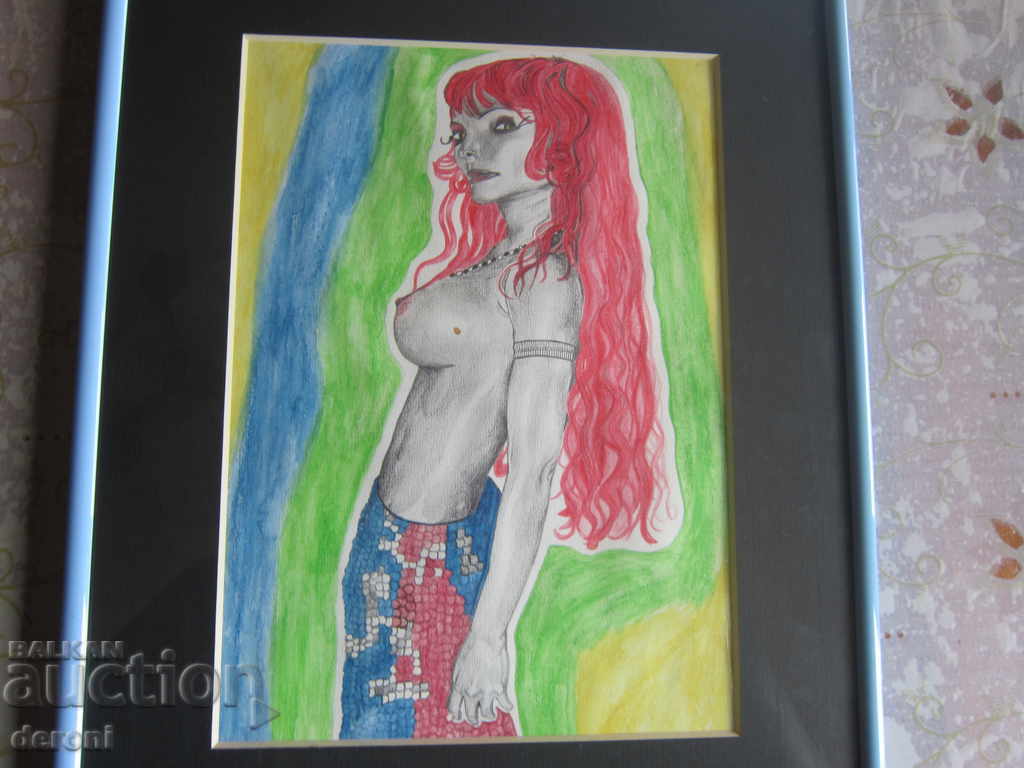 Auction Old painted picture erotica Auction Old painted picture erotica