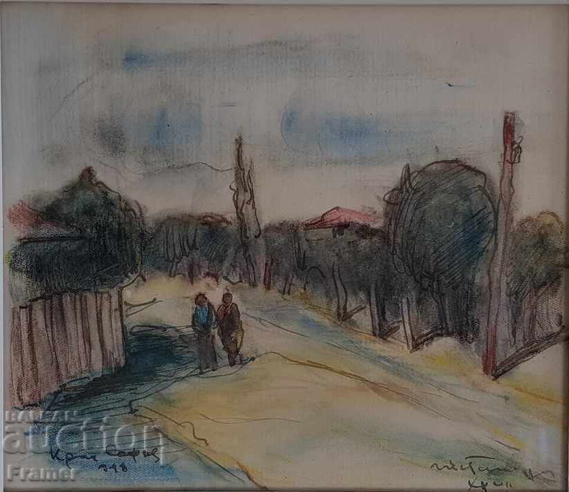 NIKOLA TANEV Near Sofia 1948 unique color picture with price 4300.00 BGN | € 2198.56