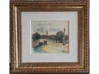 НИКОЛА ТАНЕВ Край София 1948г. уникална цветна картина