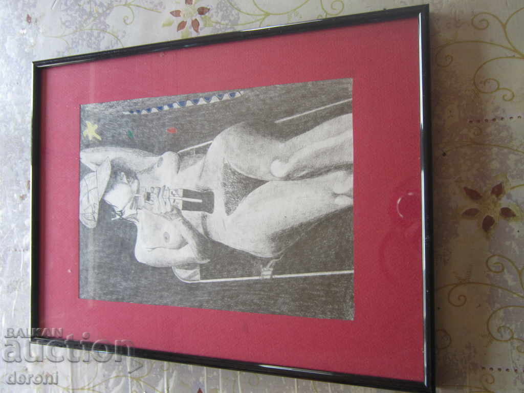 Amazing painted erotic painting signed 6 - 5 Amazing painted erotic painting signed 6 - 5