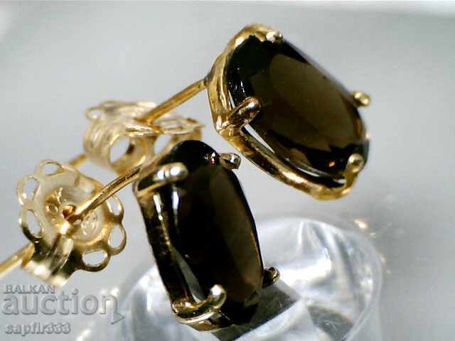 GOLD EARRINGS WITH SMOKY / BROWN TOPAZS with price 287.00 BGN | € 146.74 GOLD EARRINGS WITH SMOKY / BROWN TOPAZS with price 287.00 BGN | € 146.74