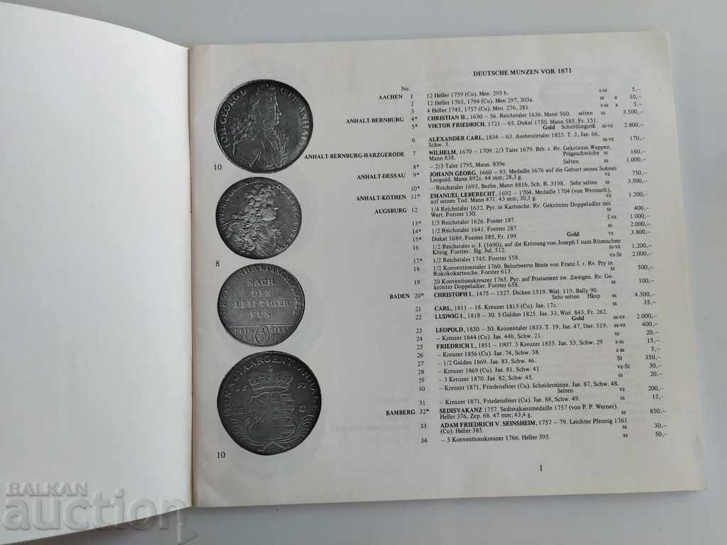 BROCHURE COIN CATALOG COIN GERMAN LANGUAGE with price 5.00 BGN | € 2.56 BROCHURE COIN CATALOG COIN GERMAN LANGUAGE with price 5.00 BGN | € 2.56