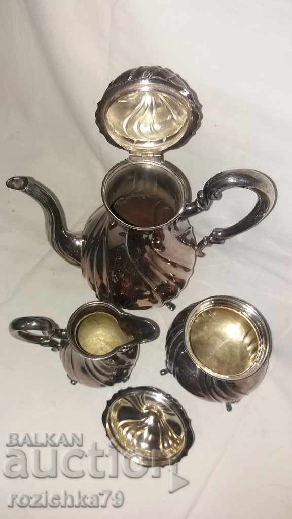 Old silver-plated tea set - Floreat - 6