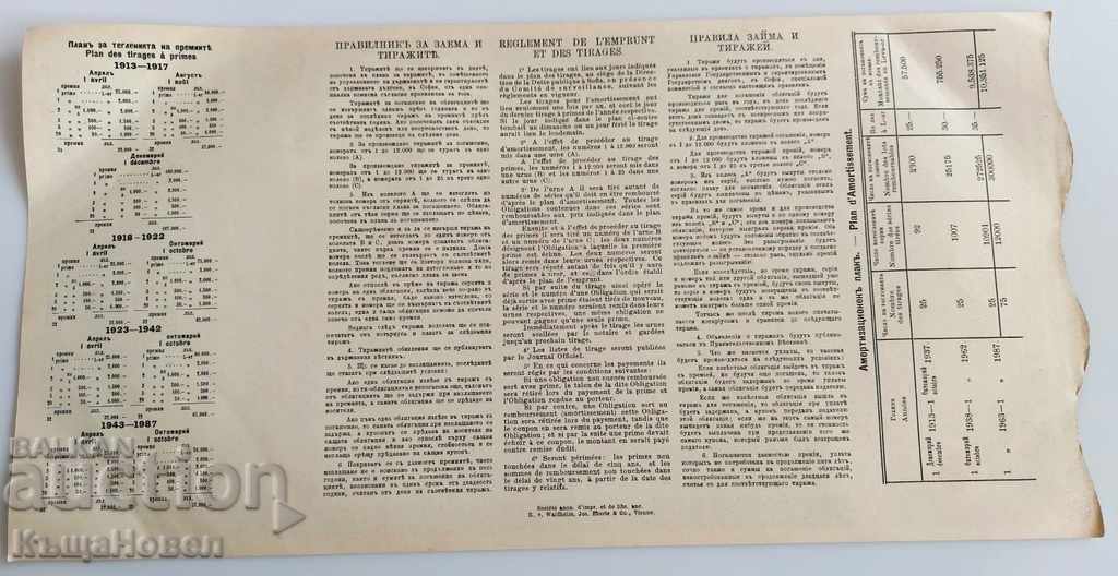 1912 BOND RED CROSS WAR KINGDOM OF BULGARIA - 6 1912 BOND RED CROSS WAR KINGDOM OF BULGARIA - 6