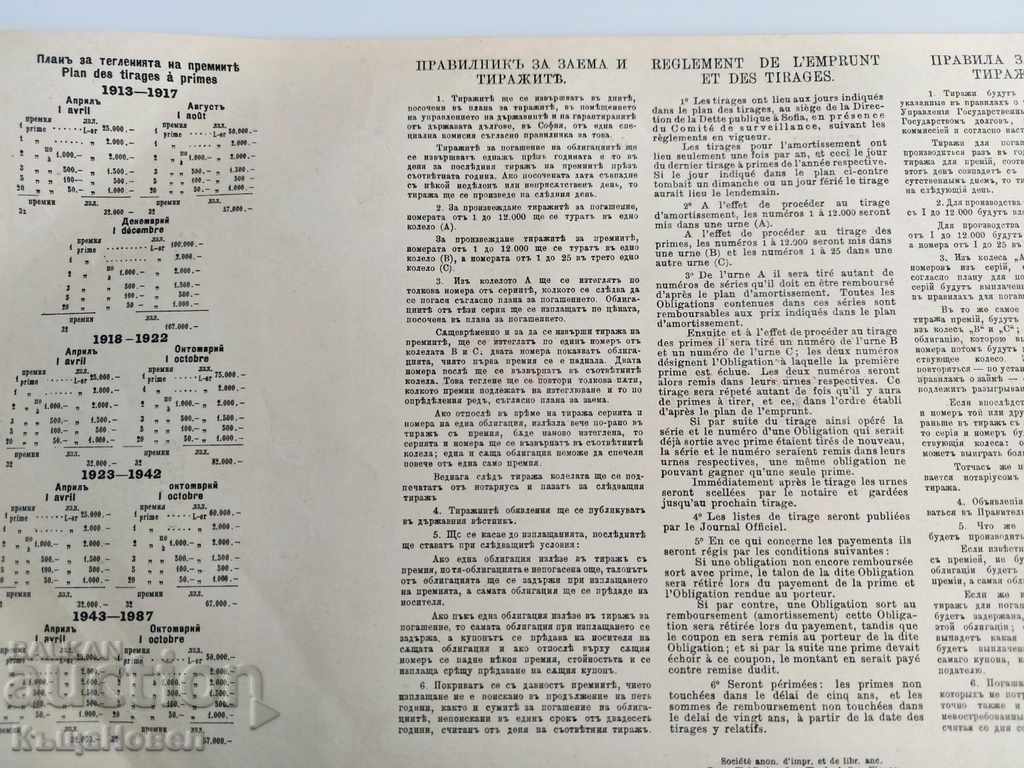 1912 BOND RED CROSS WAR KINGDOM OF BULGARIA - 7 1912 BOND RED CROSS WAR KINGDOM OF BULGARIA - 7