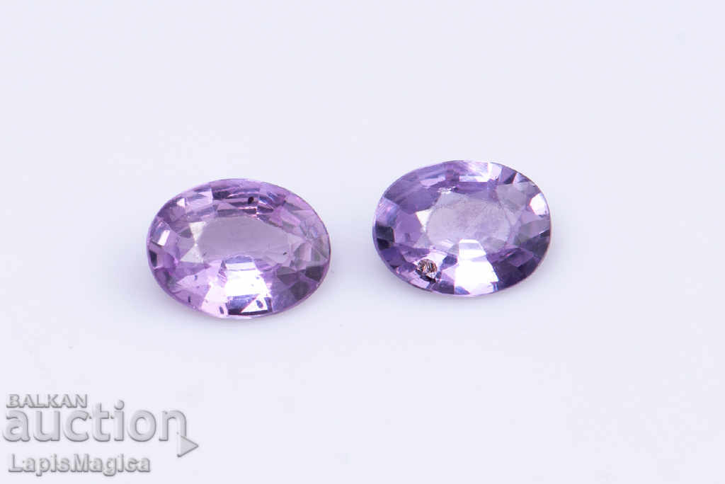 Pair of untreated purple sapphires 0.31ct