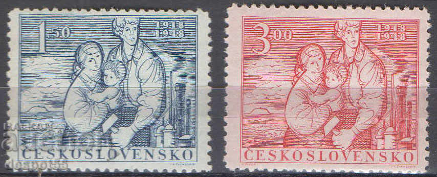 1948. Czechoslovakia. 30th anniversary of the founding of the Czech Republic.