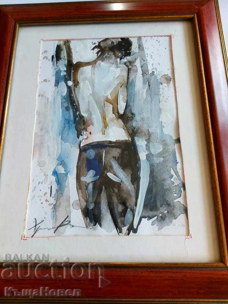 BEAUTIFUL MASTER WATERCOLOR SIGNED PICTURE FRAME GLASS