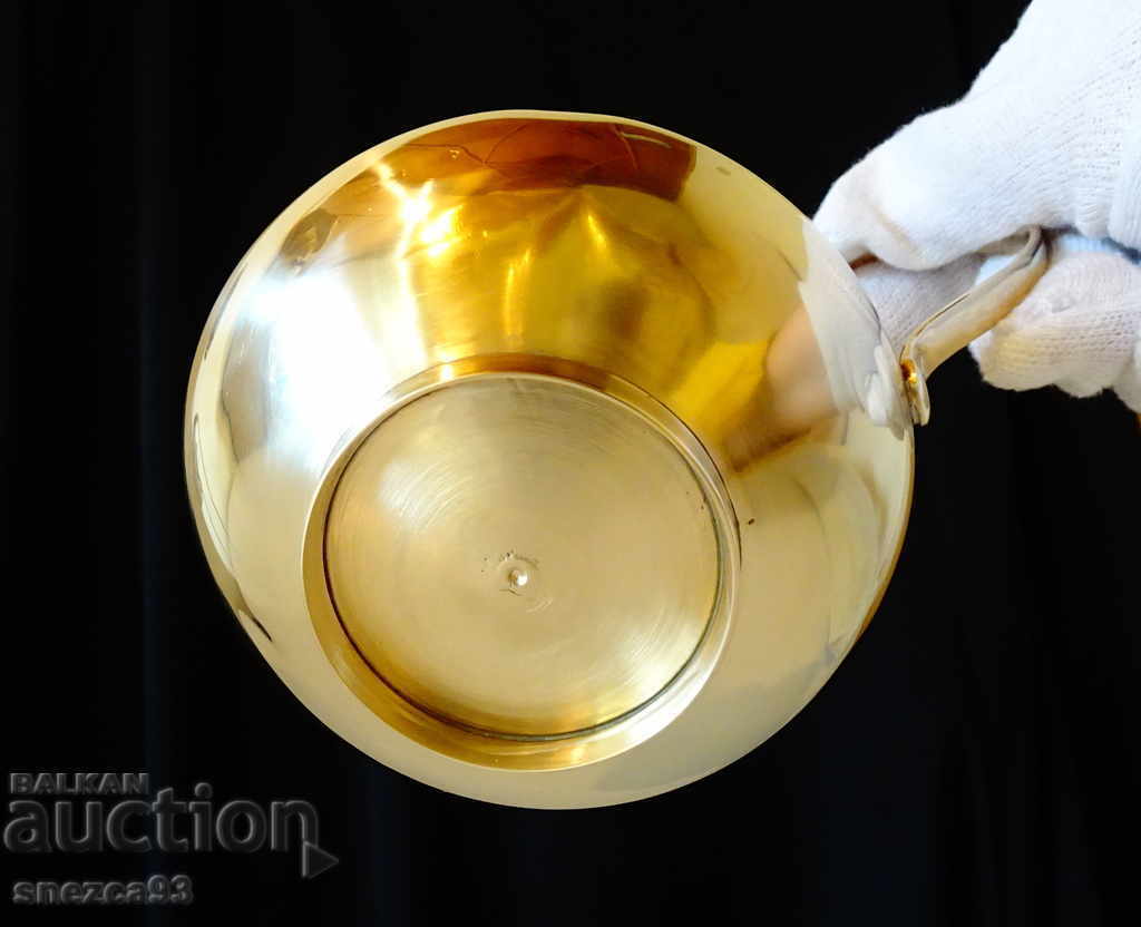 English bronze jug for wine, rakia, relief - 5