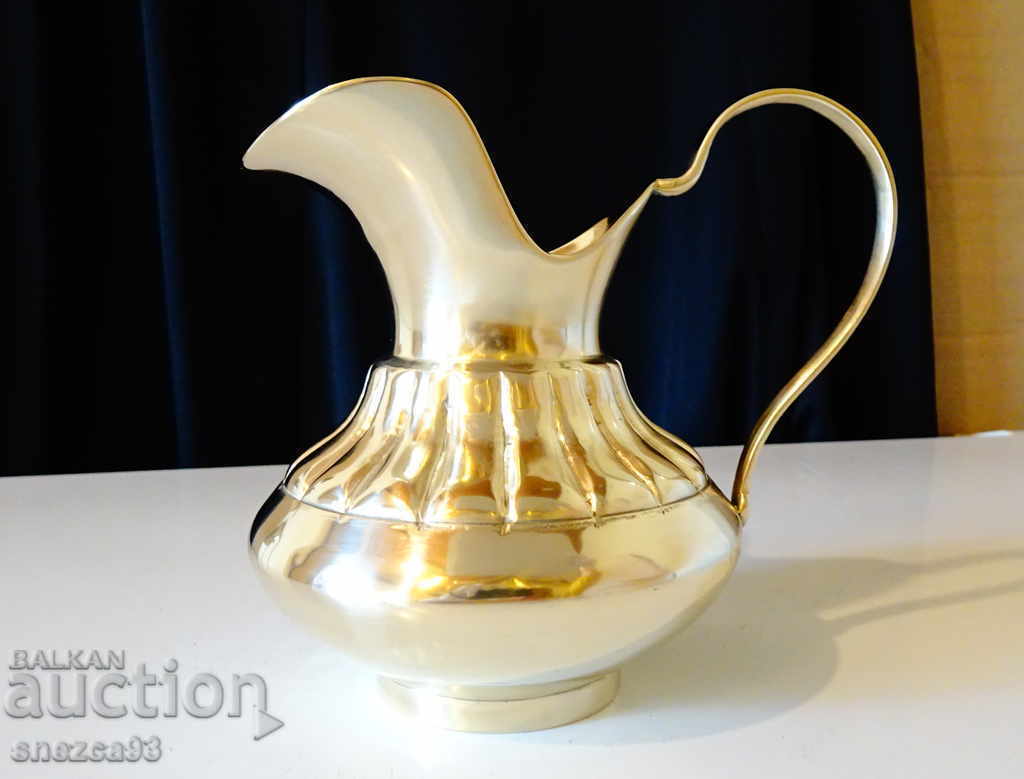 English bronze jug for wine, rakia, relief - 6