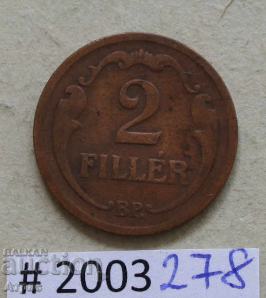 2 филера 1921  Унгария