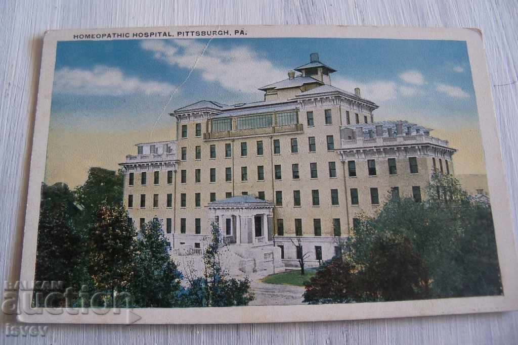 Carte poștală veche din Pittsburgh, SUA în jurul anului 1930.