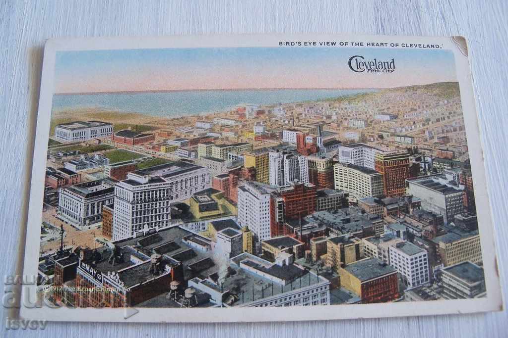 Carte poștală veche din Cleveland, SUA în jurul anului 1930.