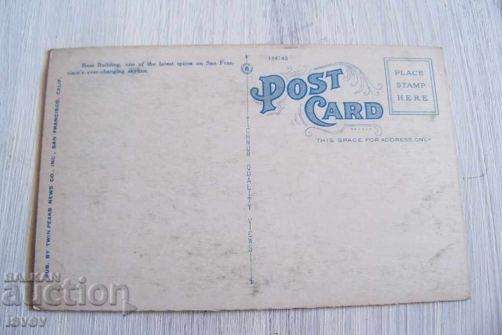 Auction  Old postcard from San Francisco, California 1930.