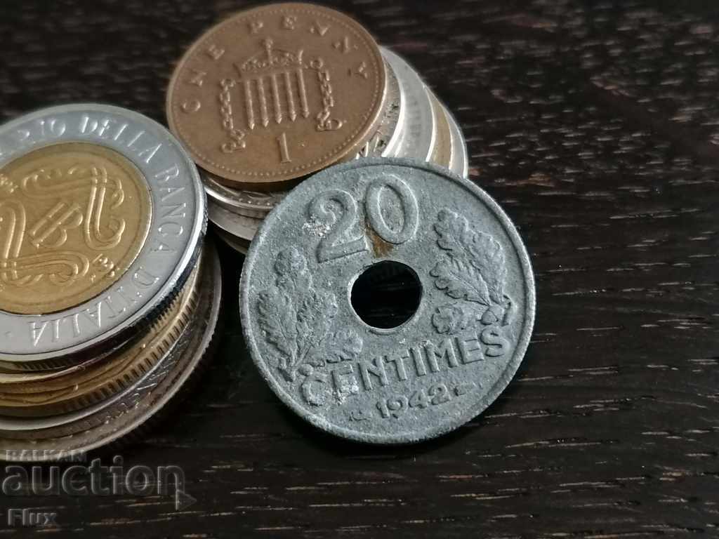 Coins - France - 20 centimes 1942