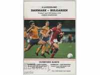 Program fotbal Danemarca-Bulgaria 1991