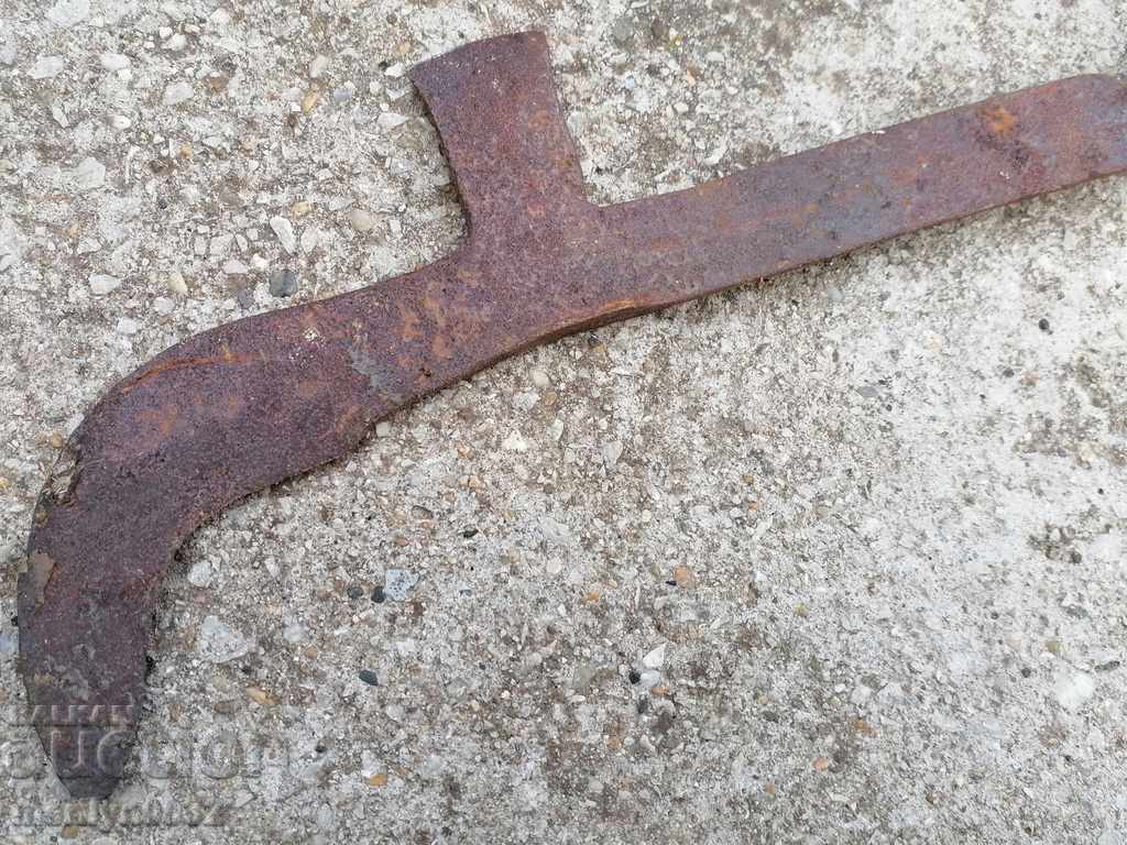 Delivery of Old hand-made fork, wrought iron, chopper