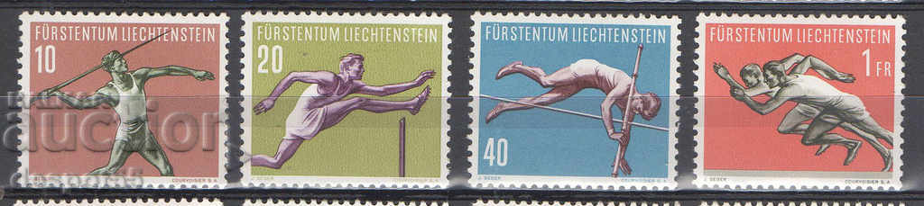 1956. Liechtenstein. Athletics. Sports stories - 3rd series.