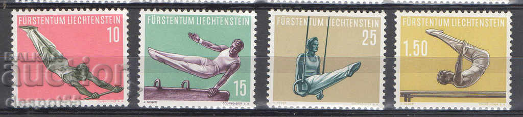 1957. Λιχτενστάιν. Γυμναστική. Αθλητικές ιστορίες - 4η σειρά.