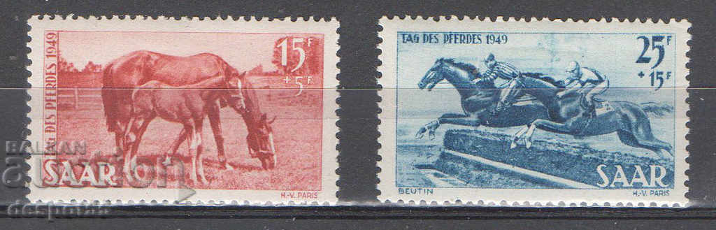 1949. SAAR (Germany). Horse Day.