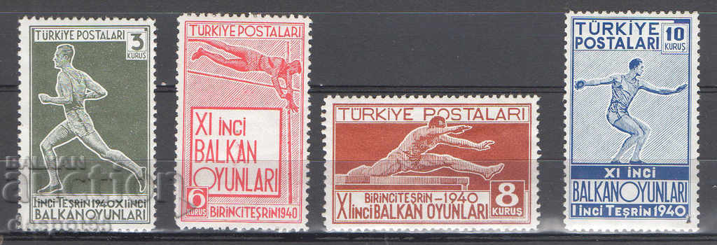 1940. Turcia. XI Jocuri Balcanice.